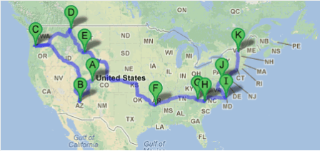 Our basic Google map.